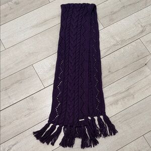 Michael Kors Purple Knit Scarf with Tassels